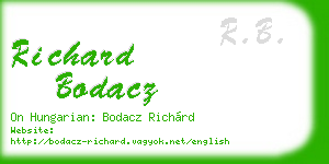richard bodacz business card