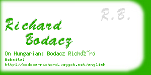 richard bodacz business card